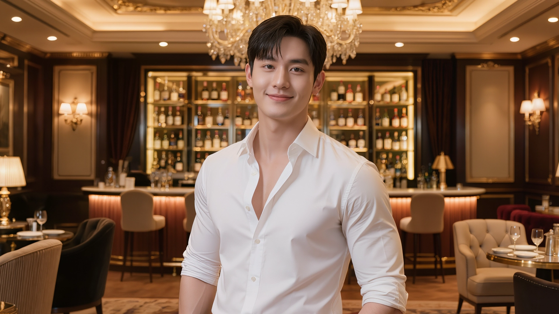 도시의 네온 무드 이미지